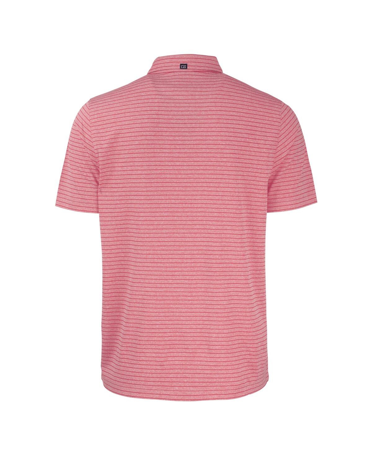 Cutter & Buck Men's Georgia Bulldogs Forge Eco Heathered Stripe Stretch Polo In Heather Red