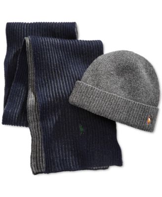 polo ralph lauren signature merino cuffed beanie