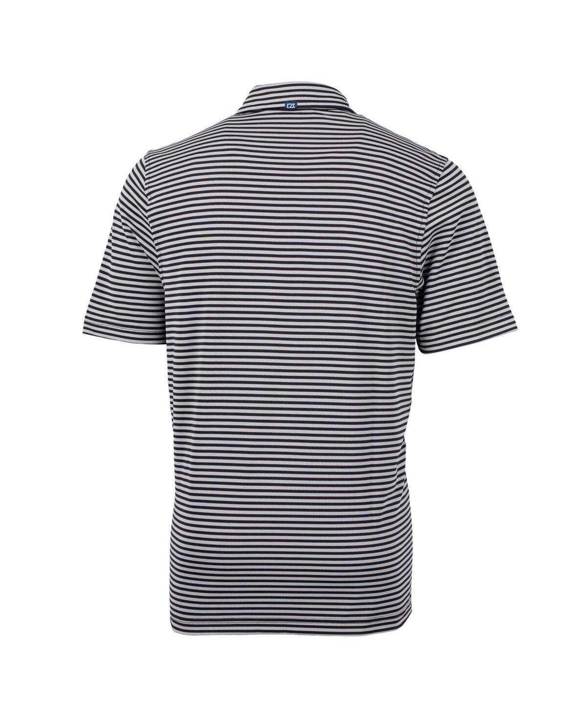 Cutter & Buck Men's Black South Carolina Gamecocks Vault Drytec Virtue Eco Pique Stripe Polo In Black