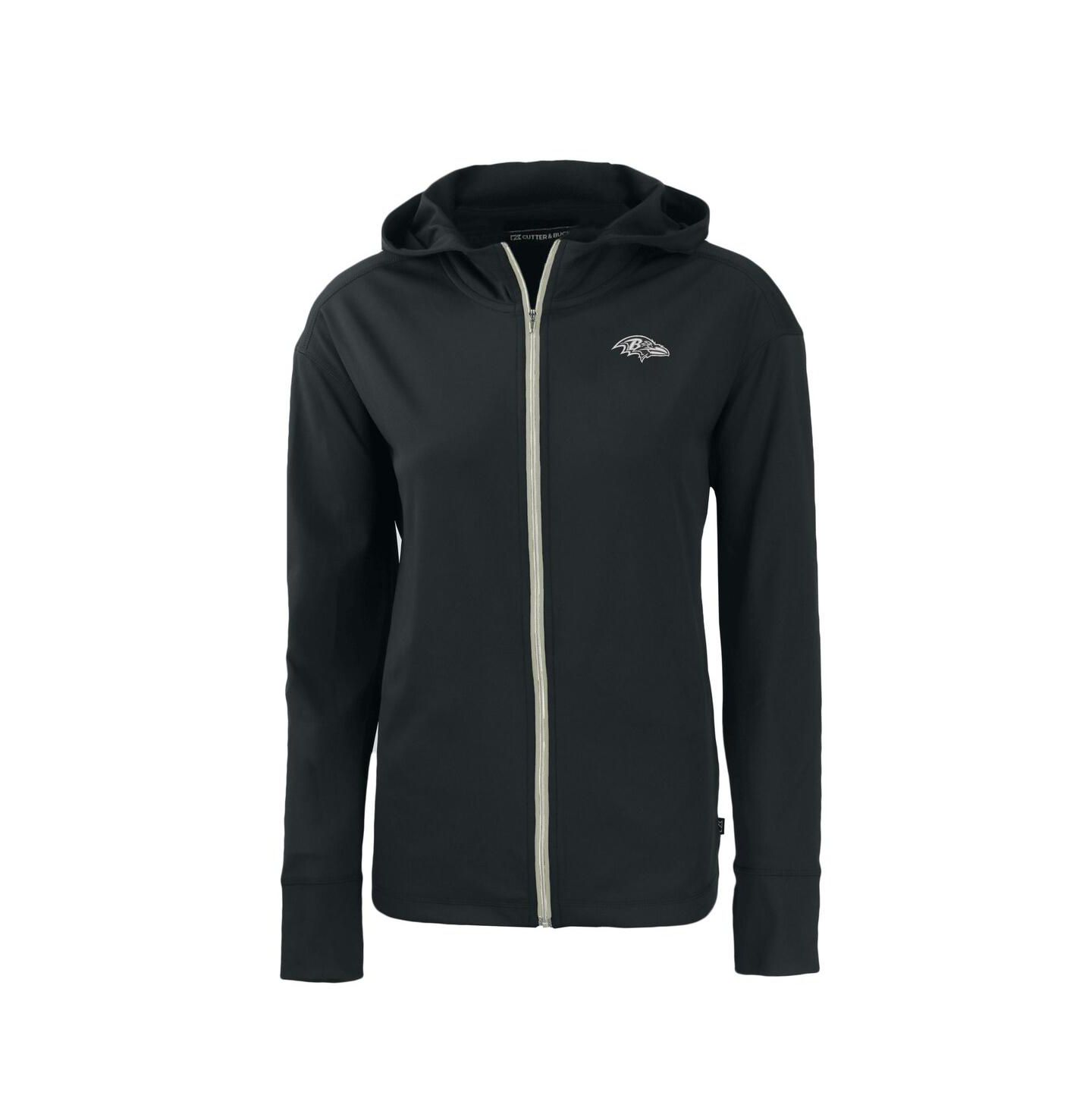 Женское худи Cutter & Buck Black Baltimore Ravens Daybreak Eco Full-Zip — фото 2