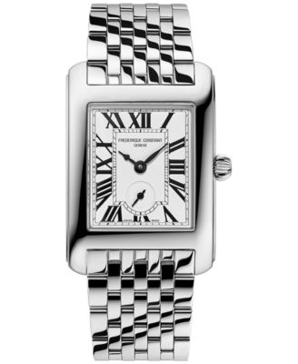 Frederique Constant - Women's Swiss Carree Small Seconds Stainless Steel Bracelet Watch 25mm