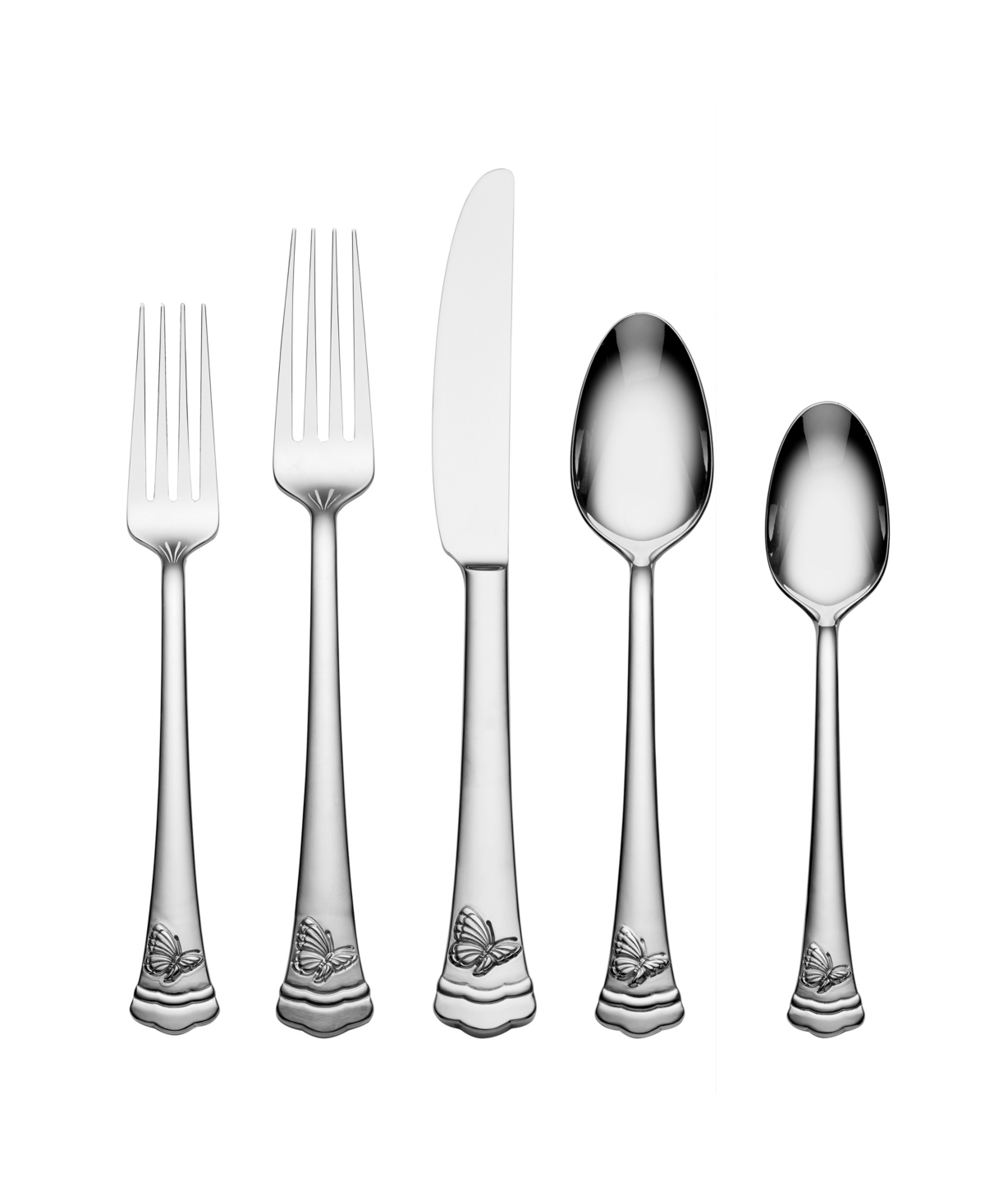 Lenox Butterfly Meadow Ii 65 Pc. Flatware Set, Service For 12 In Metallic And Stainless