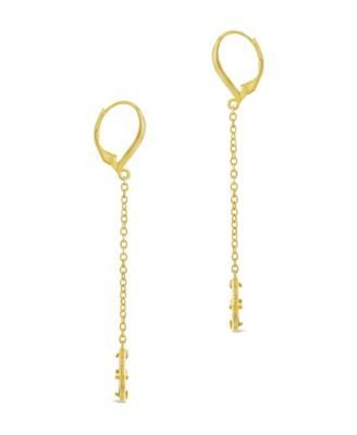 Rose Petal Long Drop Earrings