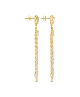 Selma Cubic Zirconia Statement Drop Stud Earrings
