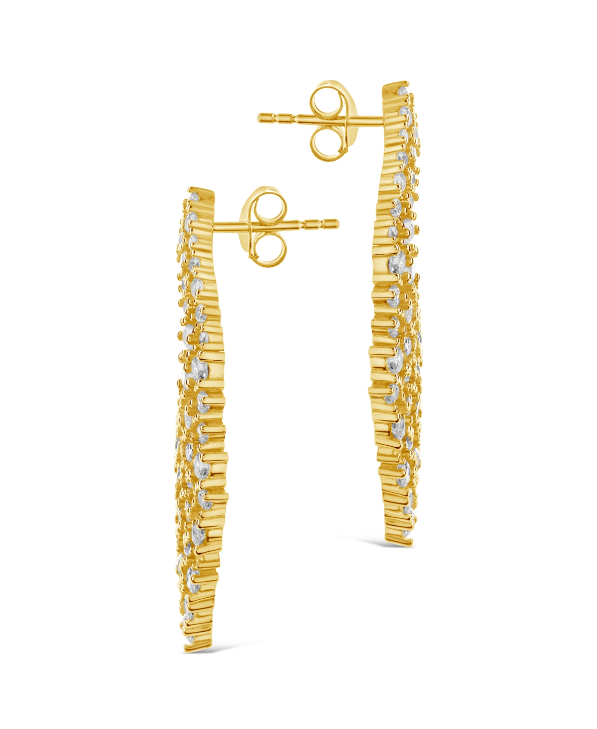 Sterling Forever Priscilla Cubic Zirconia Statement Stud Earrings In Gold