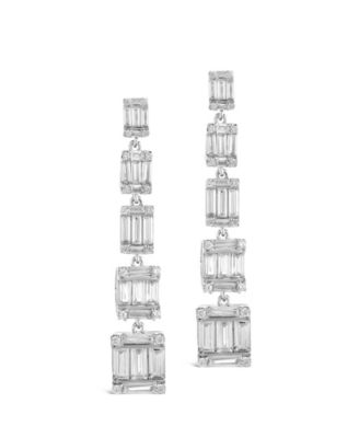 Penelope Cubic Zirconia Drop Stud Earrings