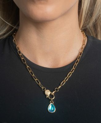 Tay Moonstone Charm Chain Necklace