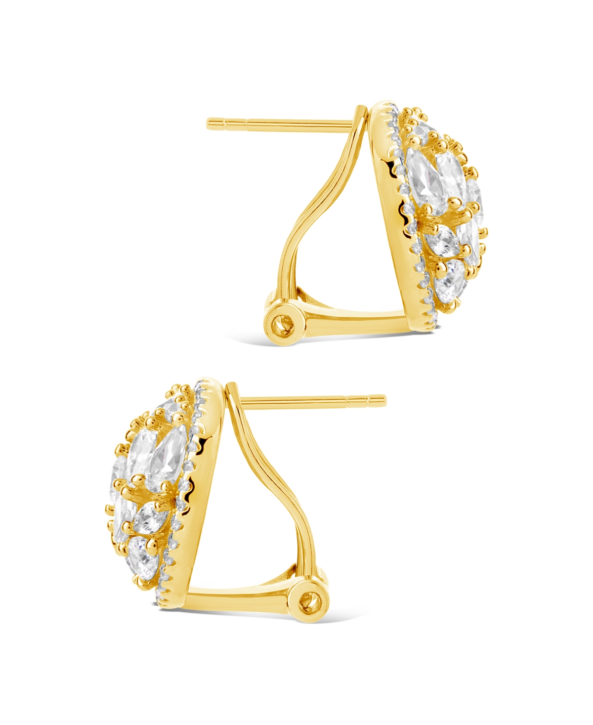 Sterling Forever Zara Circle Stud Earrings In Silver