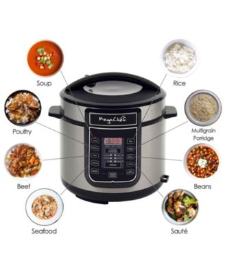 6 Quart Digital Pressure Cooker with 14 Pre-set Multi Function Features