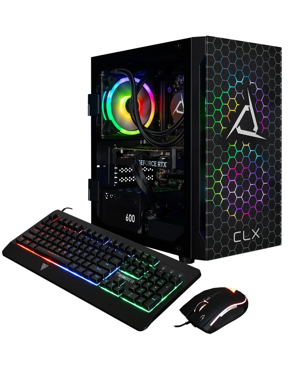 Clx Set Gaming Desktop - Liquid Cooled Amd Ryzen 5 9600X 3.9GHz 6-Core Processor, 32GB DDR5 Memory, GeForce Rtx 4060 8GB GDDR6 Graphics, 1TB Ssd, WiFi
