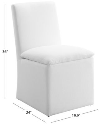 36" Wood Mara Stain-Resistant Fabric Dining Chair