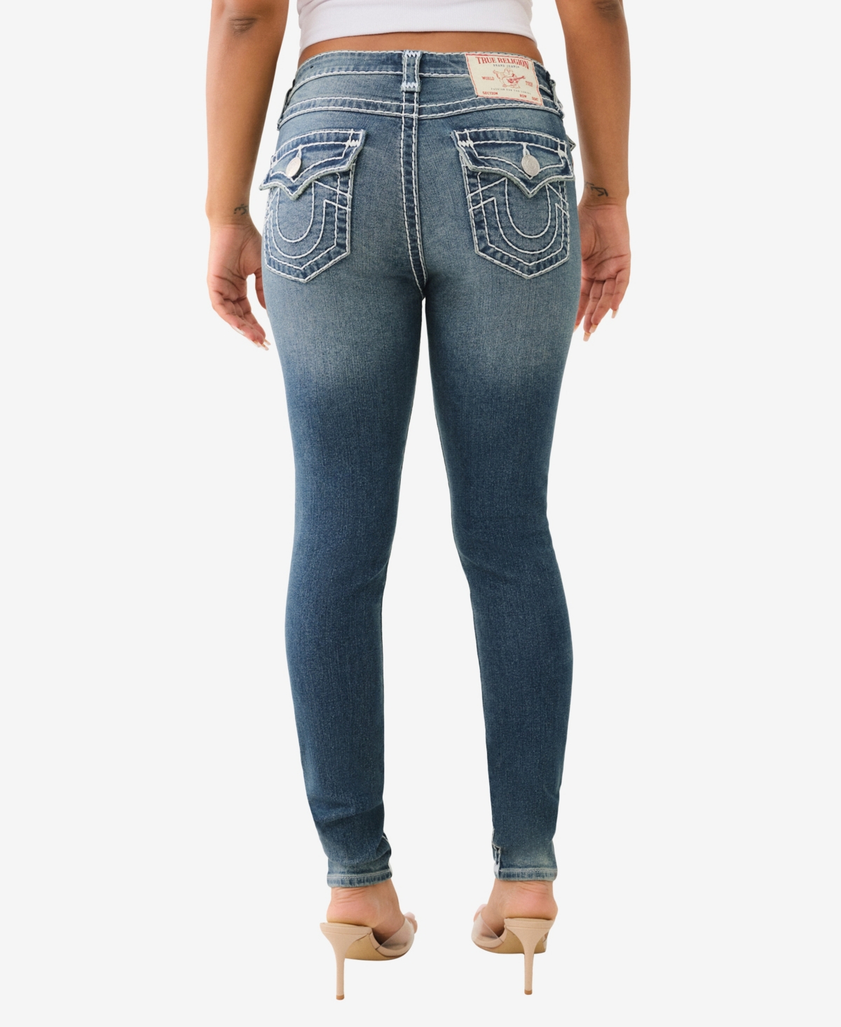True Religion Women's Jennie Skinny Super T Flap Jean