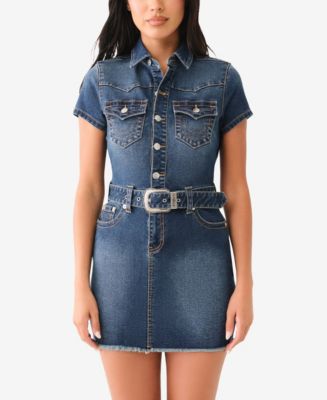 true craft denim dress Religion Women's Western Belted A mini trucker dress Wood:Maple Wakalahauto YGroup_moonlit-honey-asymmetrical-halter-jersey-midi-dress Western Collection – Brendas