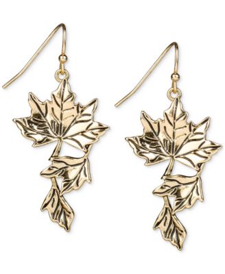 Patricia Nash - Gold-Tone Falling Leaves Drop Earrings