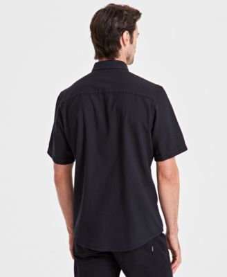 Men's Short-Sleeve Solid Textured Shirt, Created for Macy's  