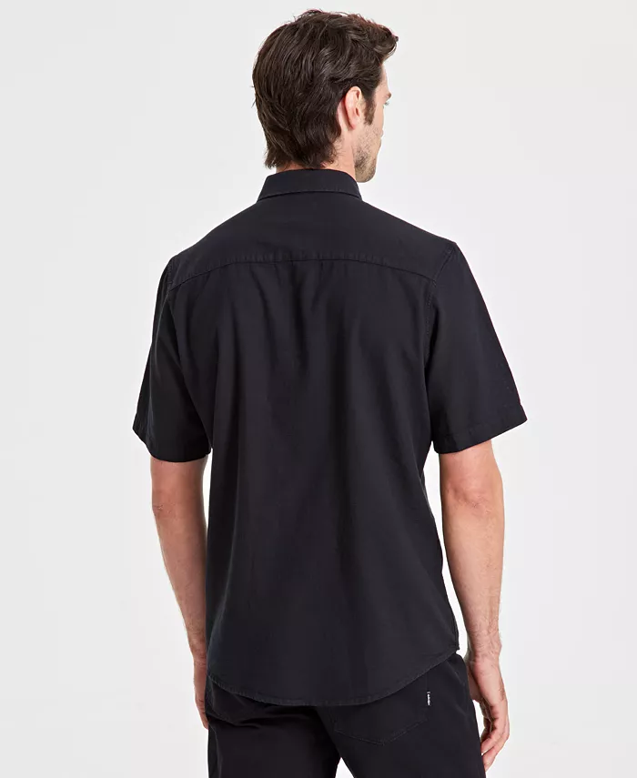 Men's Short-Sleeve Solid Textured Shirt - thumbnail 2