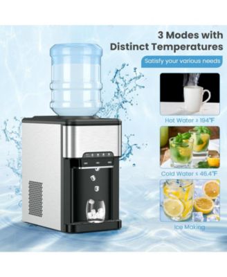 Water Cooler Dispenser 3-in-1 with Built-in Ice Maker and 3 Temperature Settings