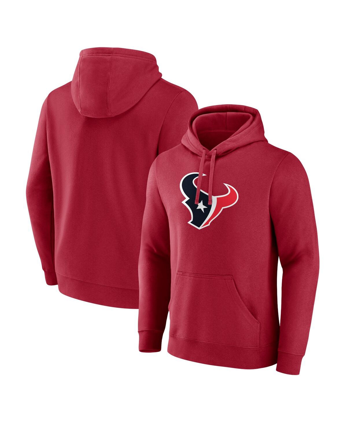 Fanatics Men's Houston Texans Primary Logo Pullover Hoodie In Red