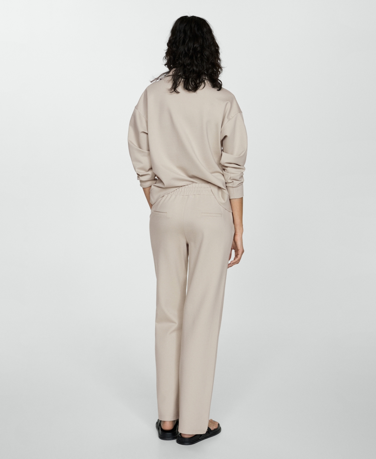 Shop Mango Women's Pocket Jogger Pants In Light,pastel Gray
