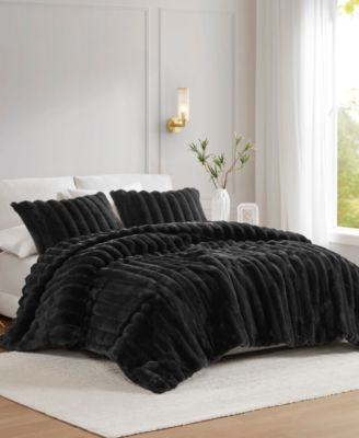 Jasmine Faux Fur Reverse to Velvet 3-Pc. Comforter Set, King