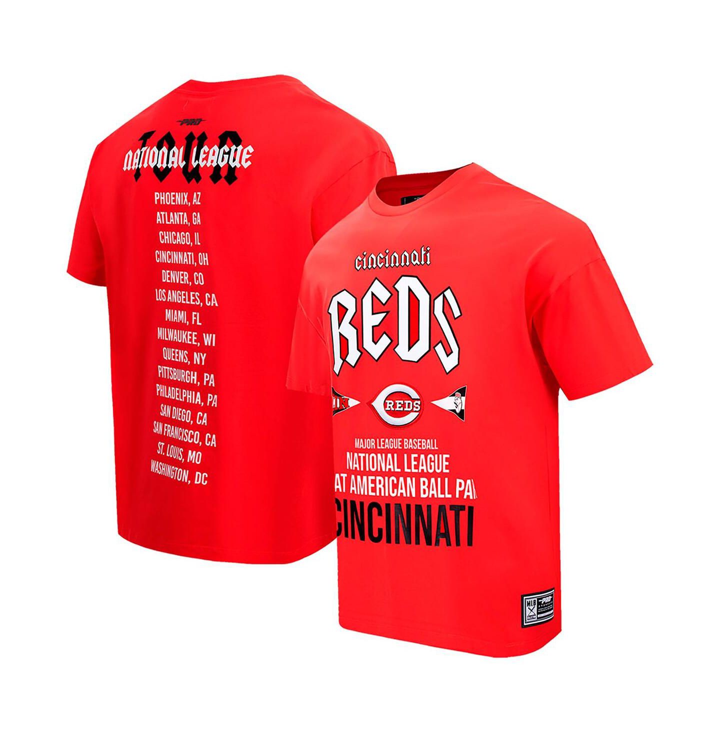 Мужская футболка Pro Standard Red Cincinnati Reds Oversized City Tour — фото 1
