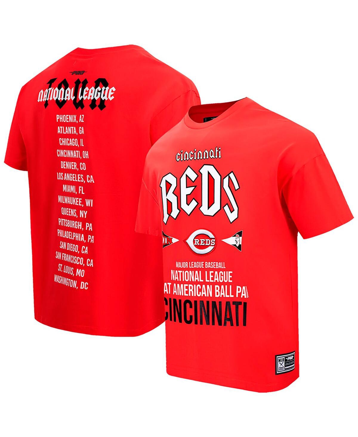 Pro Standard Men's Red Cincinnati Reds Oversized City Tour T-shirt