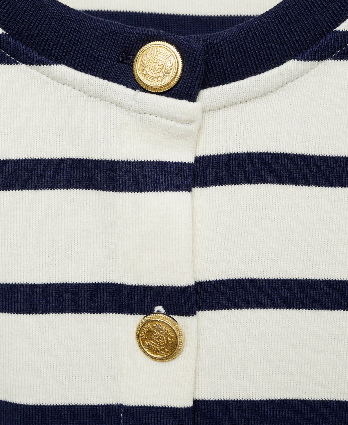 Mango Women's Buttons Detail Striped Cardigan