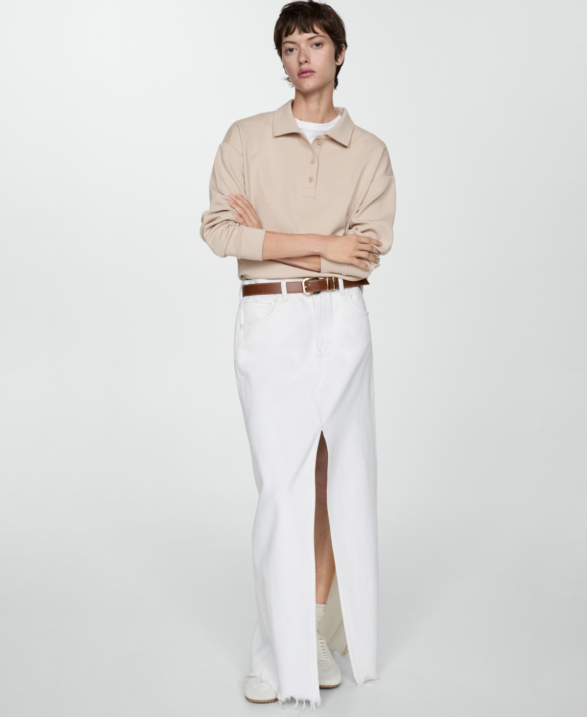Mango Women's Polo-Neck Sweatshirt
