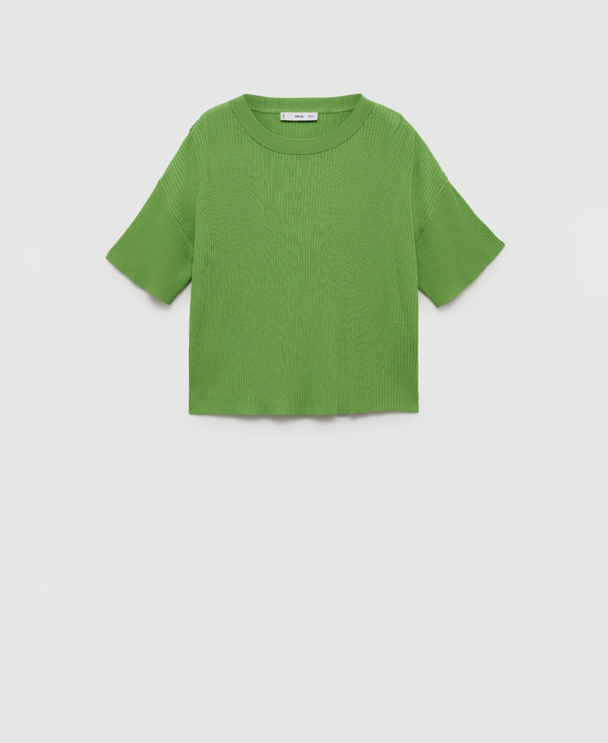 Mango Women's Ribbed Knit T-Shirt