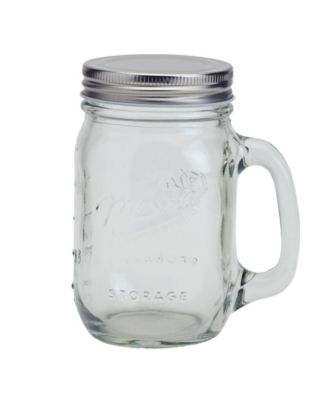 4 Piece Glass Jars with Handles and Lids