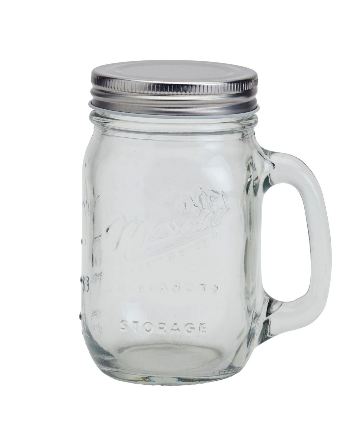Mason Craft & More 4 Piece Glass Jars With Handles And Lids In Clear