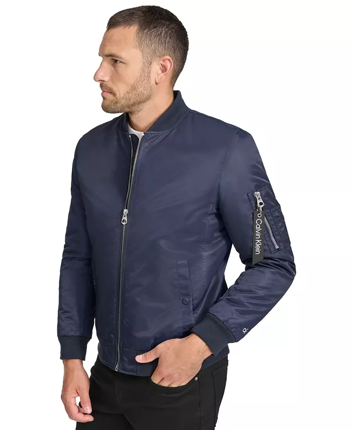 Men's Classic MA-1 Nylon Bomber Jacket - thumbnail 3