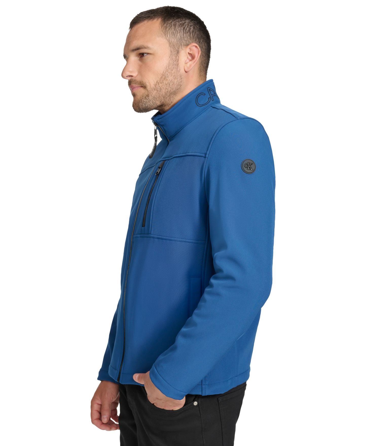 Мужская куртка Calvin Klein Infinite Stretch Soft Shell, цвет: Синий — фото 3