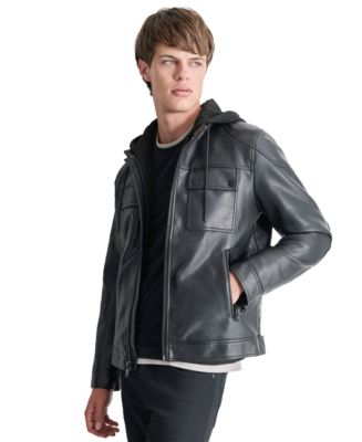 DKNY Leather Jacket Men L discount