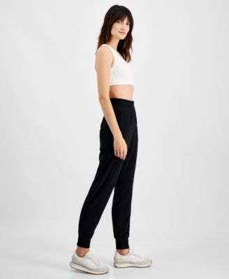Women's Ottoman-Rib Jogger Pants