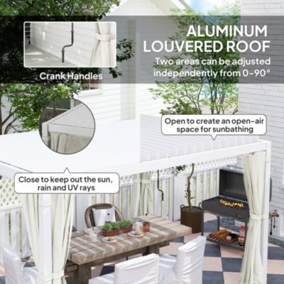 10 x 13 ft. Aluminum Pergola with Adjustable Roof,