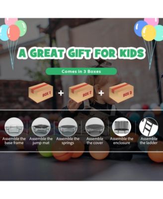 12FT ASTM Approved Recreational Trampoline with Ladder