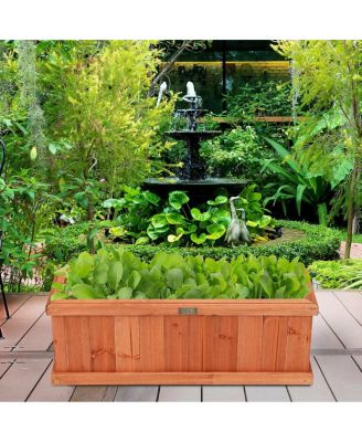 Wooden Decorative Planter Box for Garden Yard and Window