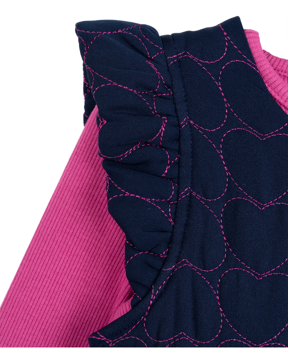 Rare Editions Toddler & Little Girls Quilted Jumper with Knit T-Shirt, 2-Piece Set
