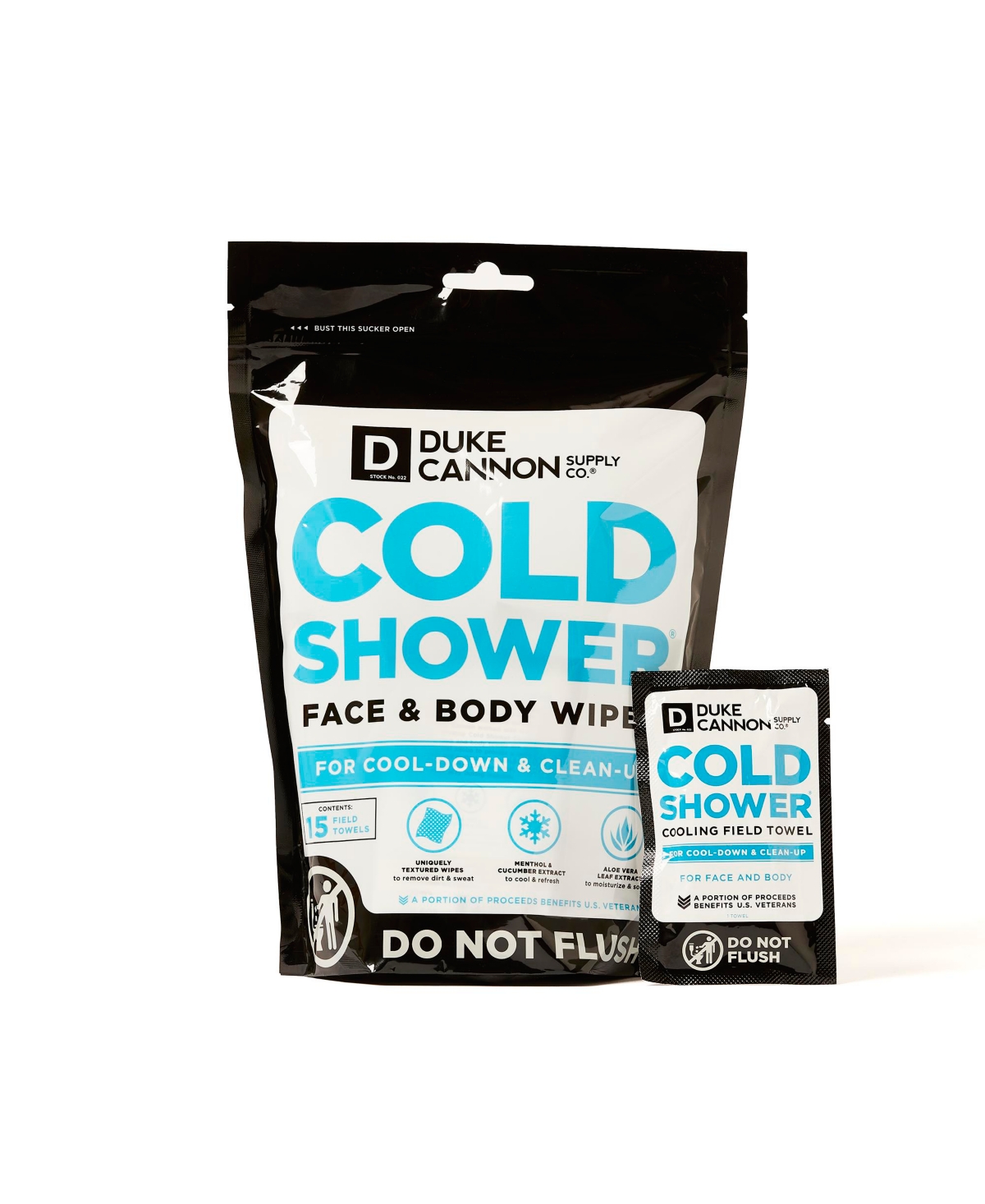 Cold Shower Cooling Field Towels Single Pack - 15 ct