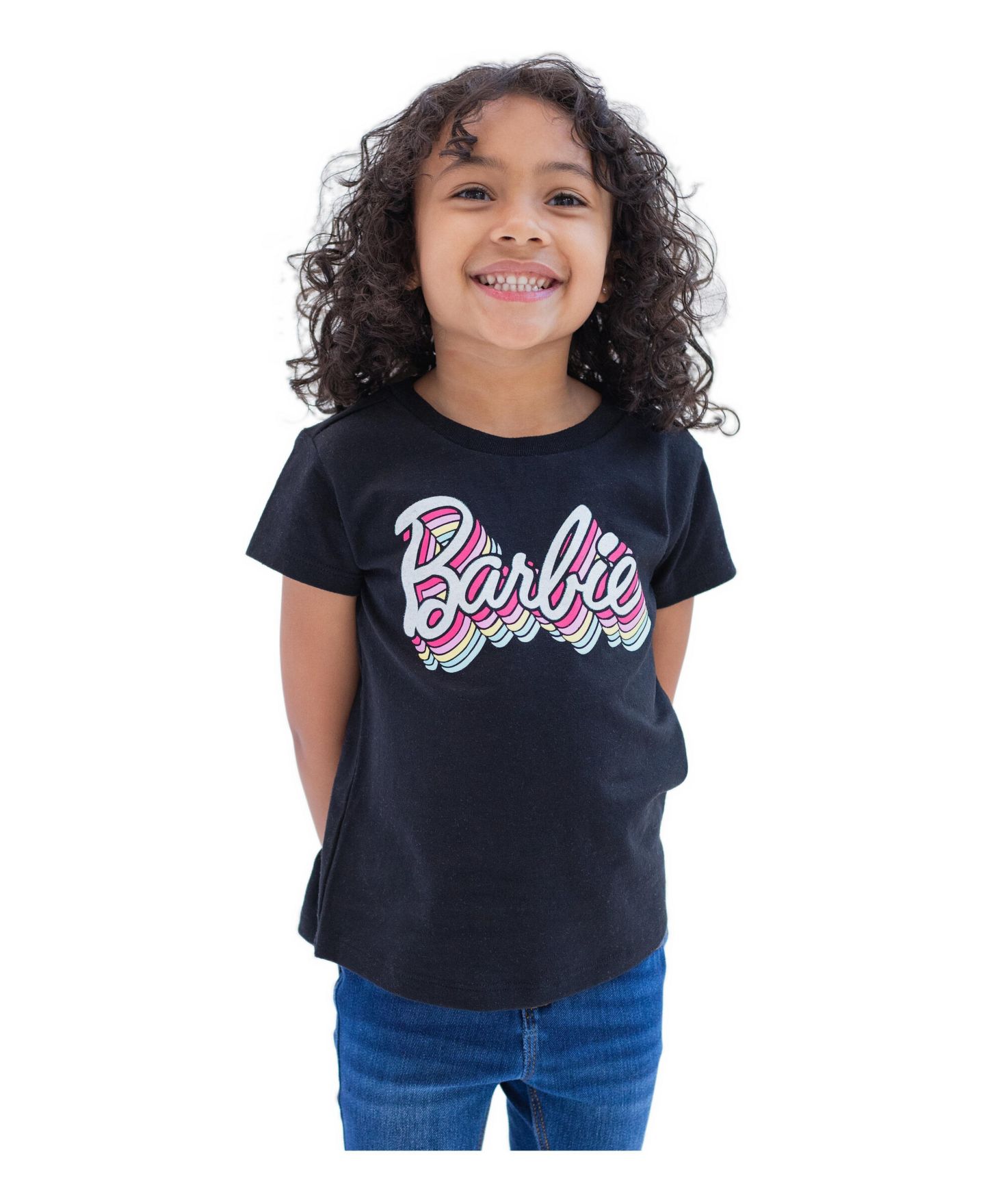 Футболки Barbie 3-Pack Short Sleeve для девочек, цвет: Розовый пурпурный чёрный — фото 7