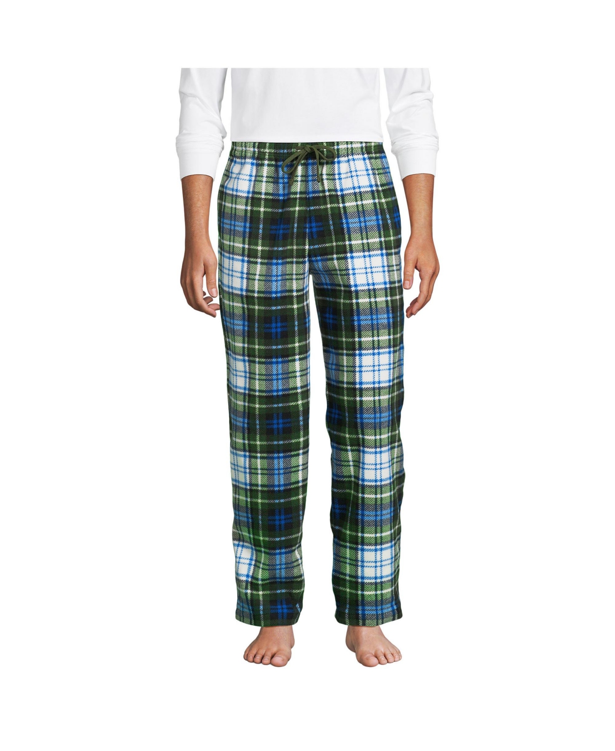 Men's Fleece Pajama Pants - Black/rich red plaid