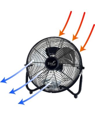 12 Inch High Velocity All Metal Tilting 3 Speed Floor Fan