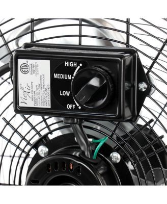 14 Inch Twin Pack Industrial High Velocity 3 Speed Heavy Duty Metal Floor Fan