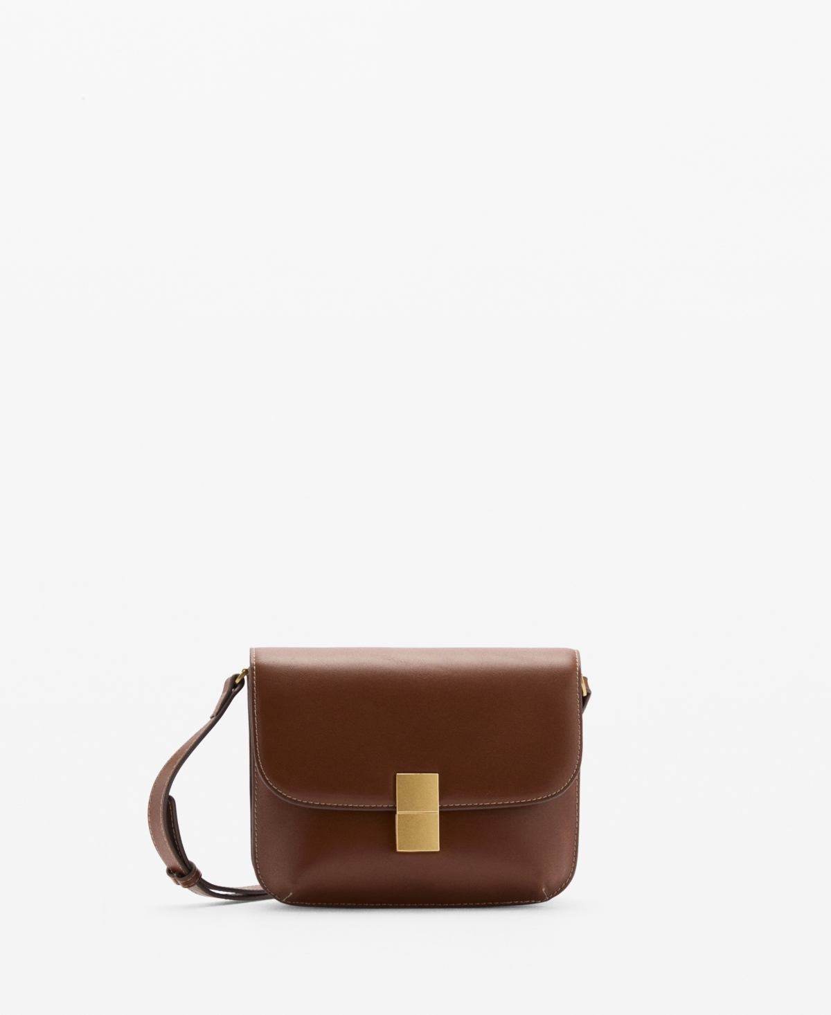 Mango Women's Metal Closure Crossbody Bag