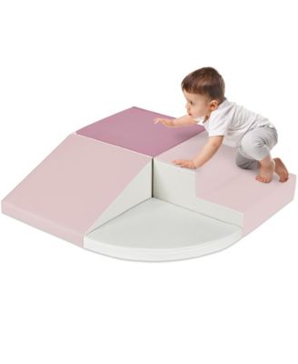 4-Piece Kids Climb and Crawl Soft Foam Block Playset Structures for Child Development