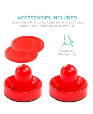 58in Mid-Size Air Hockey Table for Game Room w/ 2 Pucks, 2 Pushers, LED Score Board, 12V Motor