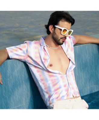 Men's Lavender & Pale Orange Relaxed Ombre Shirt