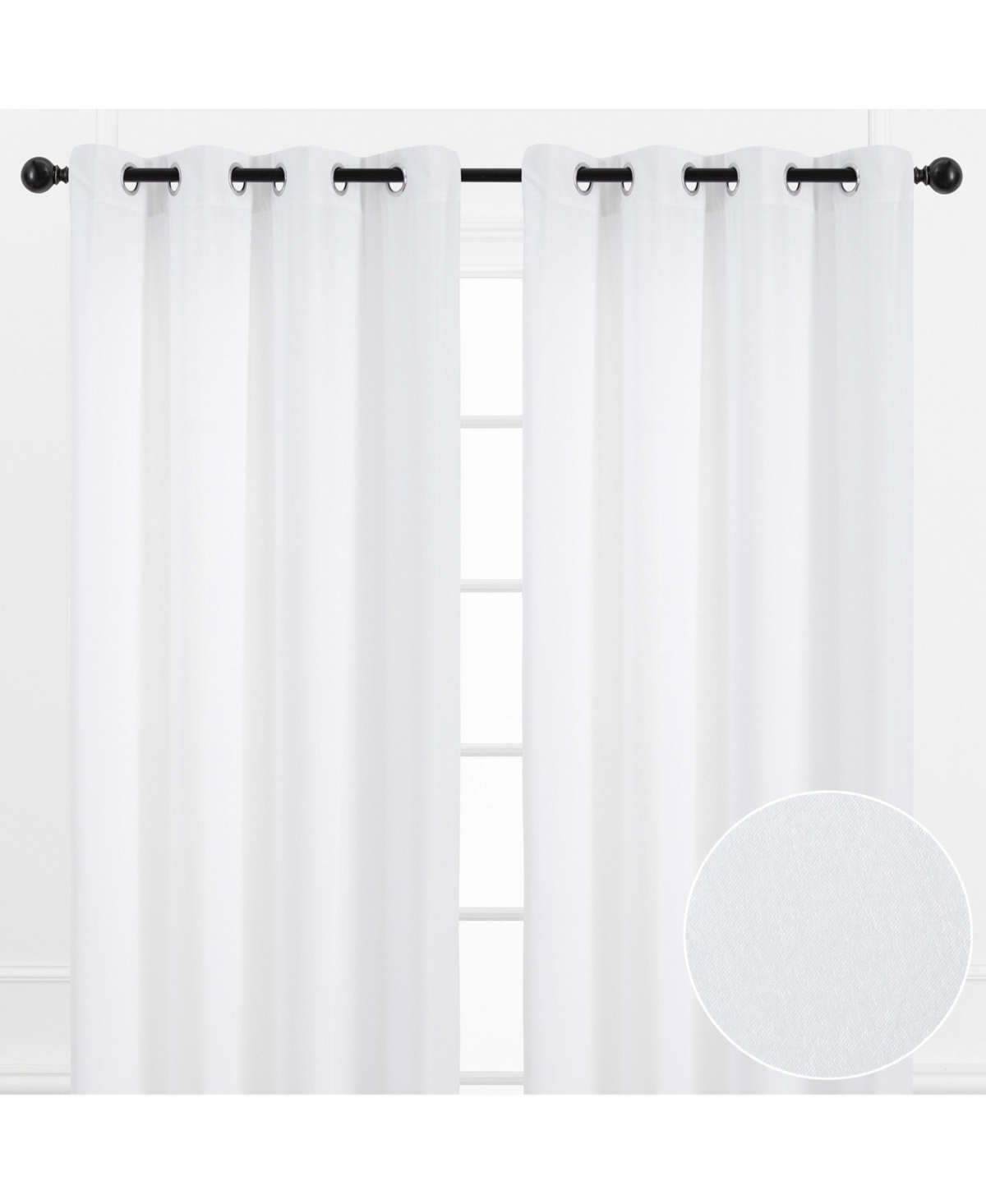 Premium Beige Silky Velvet Textured Sheer Curtains - Lightweight Curtain for Living Room Bedroom Windows - Light Filtering Elegant Drapes wit