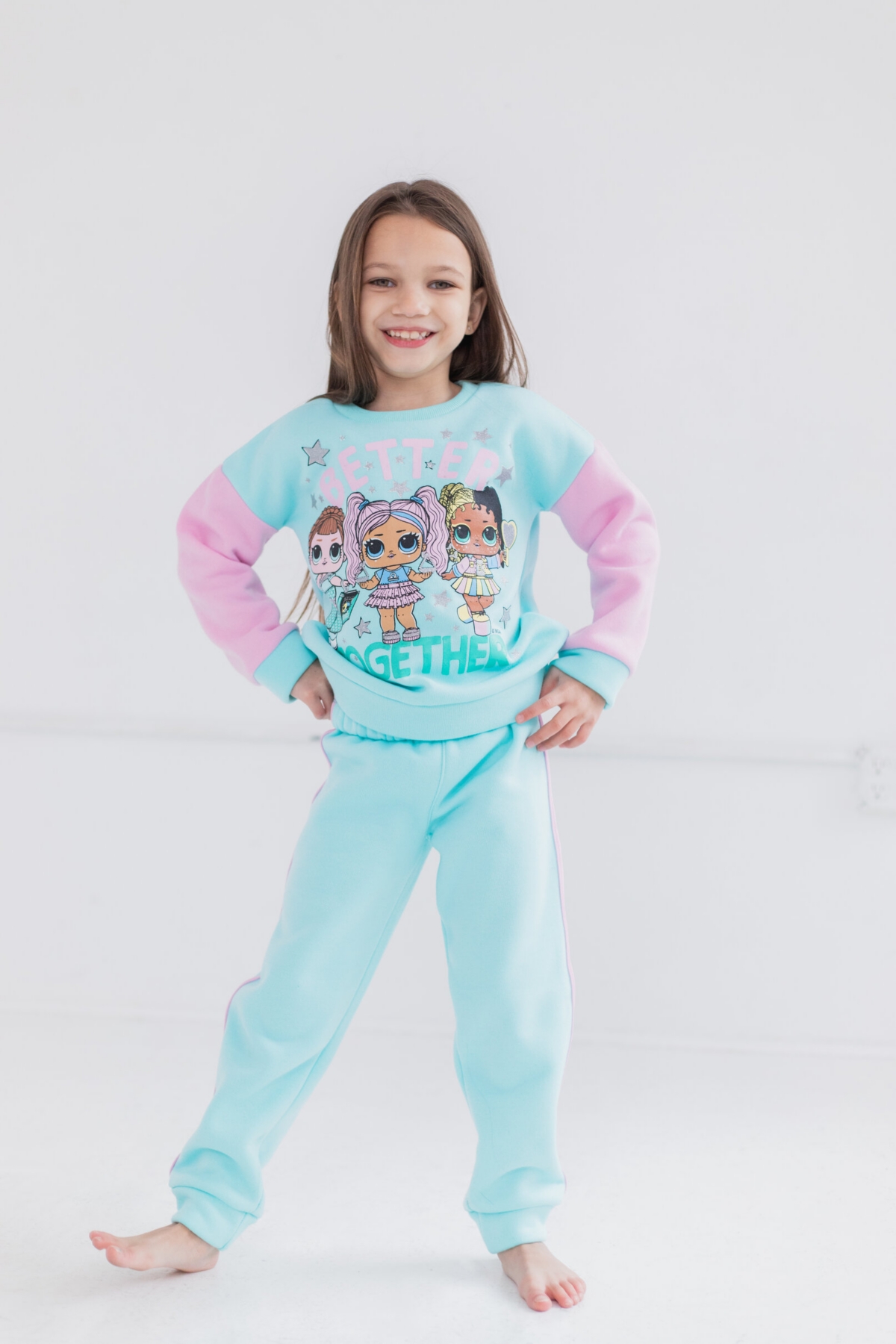 L.o.l. Surprise! Girls Fleece Sweatshirt and Jogger Pants Outfit Set to (4 - 18-20) -green